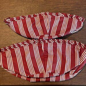2 Longaberger Glad Tidings Fabric Liners